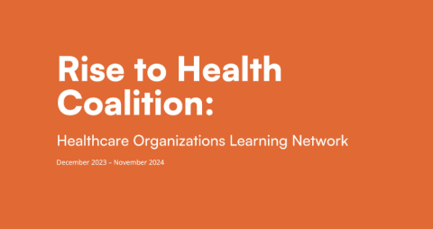 Healthcare Organizations - Learning Network Prospectus